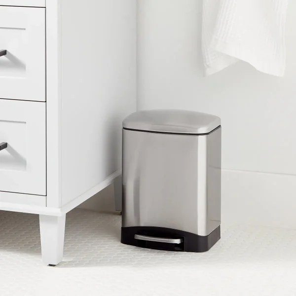The Container Store 1.6 gal./6 ltr. Rectangular Step Trash Can