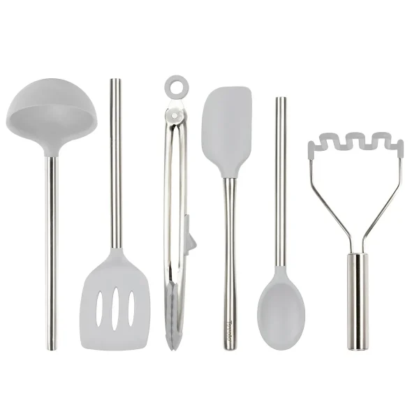 Tovolo Silicone Utensil Set Oyster Gray Pkg/6