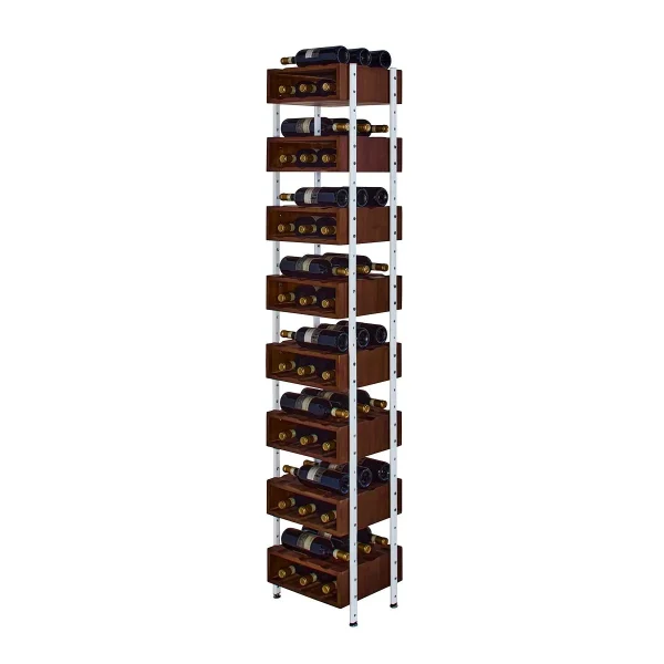 Wine Enthusiast Caisse Modular Racks Height Brown/White