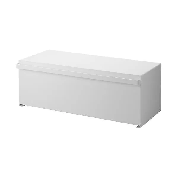 Yamazaki Home Wide Bread Box - Steel White