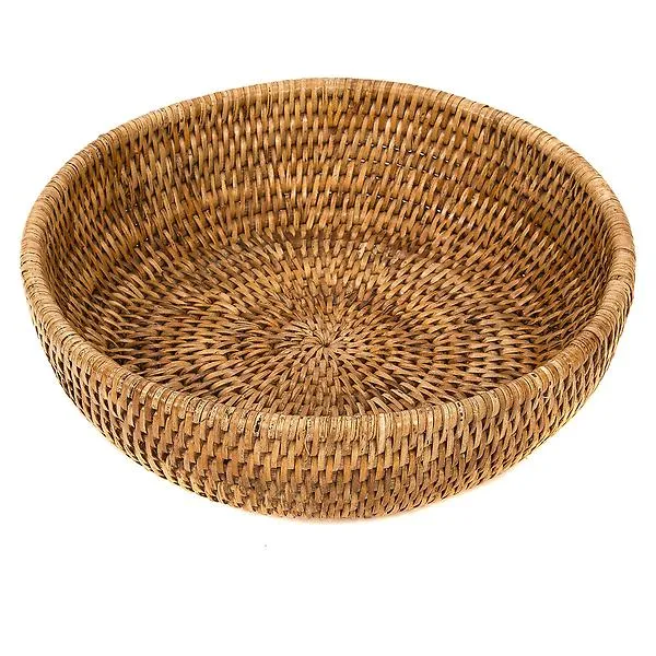 Artifacts Trading Company Rattan Everything Bowl Honey Brown