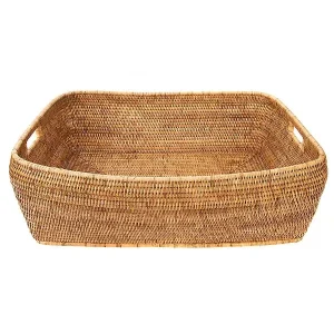 Artifacts Trading Company Rattan Oblong Stor Storage Honey Brown