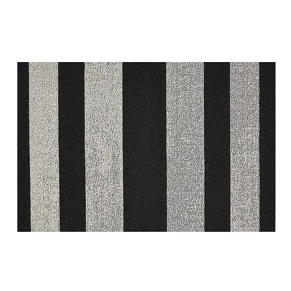 Chilewich Block Stripe Shag Big Mat Black/White