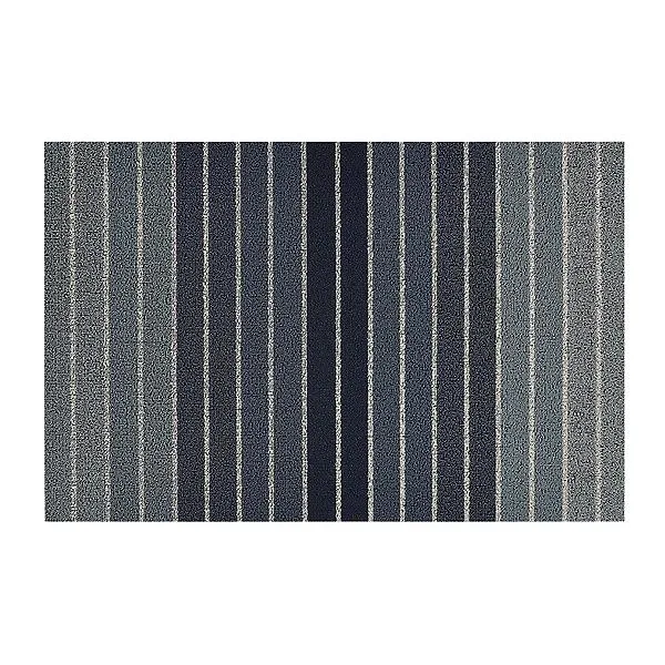 Chilewich Block Stripe Shag Big Mat Denim
