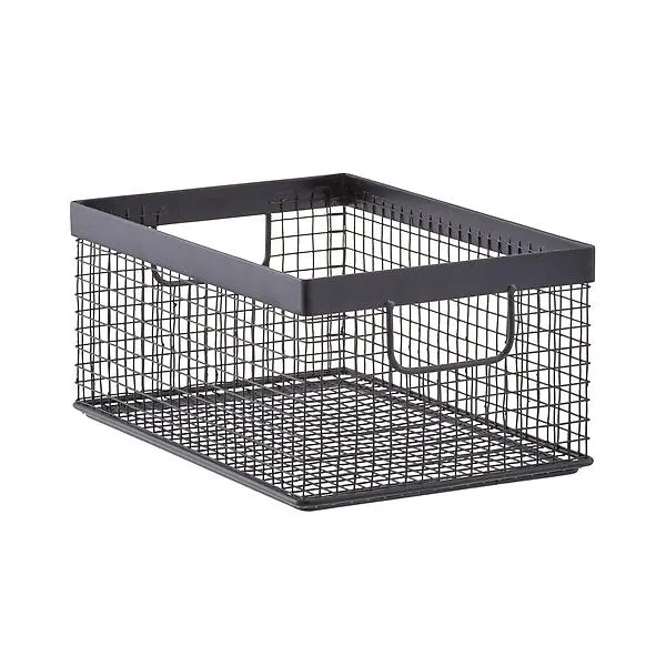 Design Ideas Large Wire Grid Bin Black