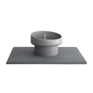 Dorai Elevated Cat Bowl + Stone Base