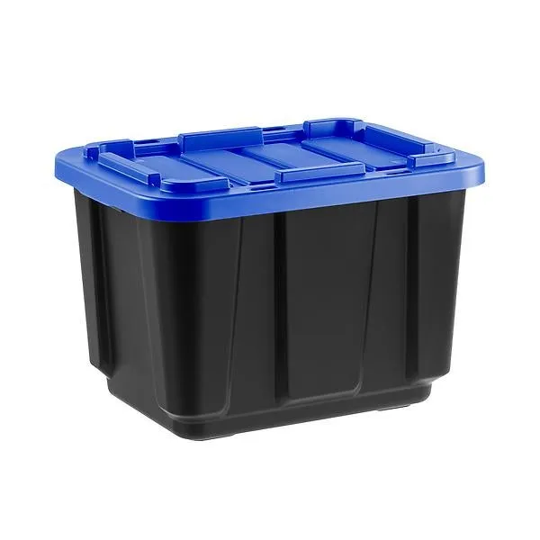 Iris 11.5 Gallon Utility Tough Tote Black/Sea Blue
