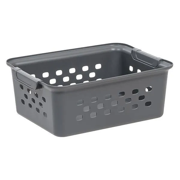 Iris Small Organizer Storage Basket Dark Gray