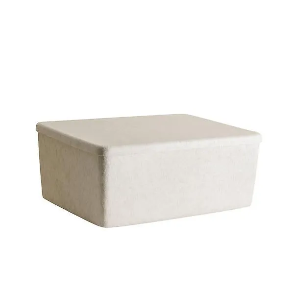 SortJoy Extra Large The Sculpted Bin with Lid Stone (oatmeal)