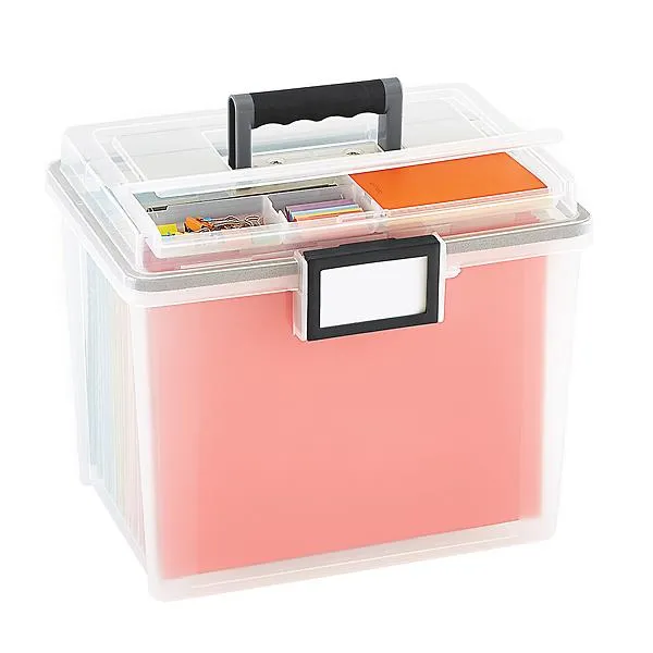 Weathertight Portable File Tote Translucent