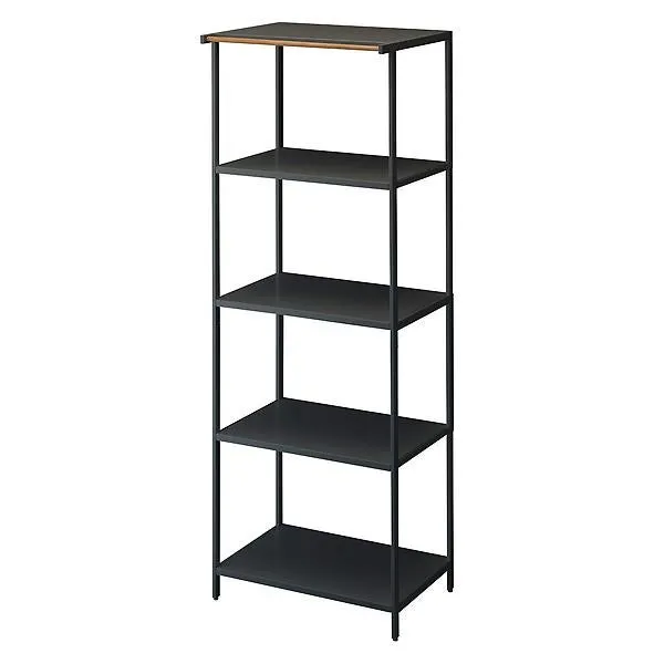 Yamazaki Five Shelf Storage Rack Black