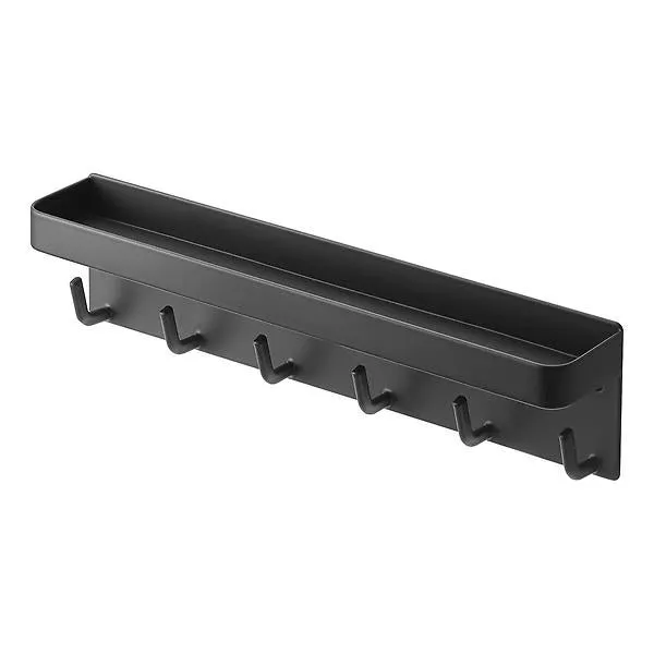 Yamazaki Home Magnetic Key Rack with Tray Black